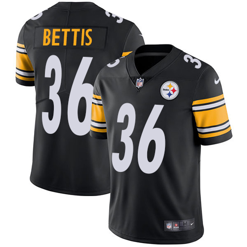 Nike Steelers #36 Jerome Bettis Black Team Color Youth Stitched NFL Vapor Untouchable Limited Jersey - Click Image to Close